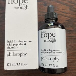 Philosophy When Hope is Not Enough Facial Firming Serum 5.7 fl oz JUMBO SIZE!